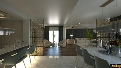 Opulent interior design project for a modern house